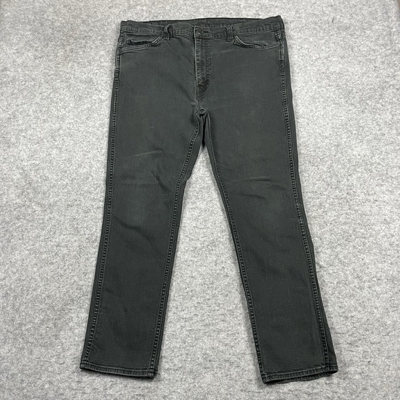 Levi's 511 Jeans Mens 42x32 Black Denim Straight Leg 5 Pocket Cowboy Rodeo‎ - Picture 1 of 11